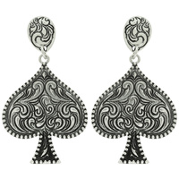 WESTERN ACE OF SPADE EARRINGS