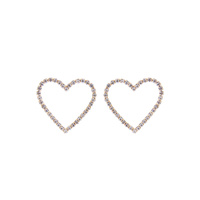 g rs heart shape post earring