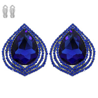 TEARDROP CRYSTAL HALO CLIP-ON EARRINGS