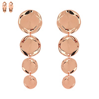 CIRCLE DROP METAL CLIP EARRING