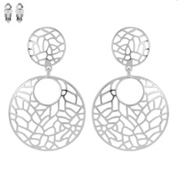 CUT OUT WEB METAL CLIP EARRING