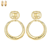 CIRCLE METAL CLIP EARRING