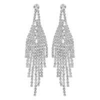 CRYSTAL RHINESTONE CHANDELIER WATERFALL EARRINGS