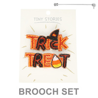 2 PK HALLOWEEN THEME BROOCH PIN SET