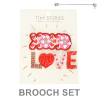 2PC VALENTINES THEME ASSORTED BROOCH PIN SET