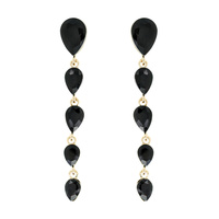 TEARDROP DANGLY GEM STONE EARRING