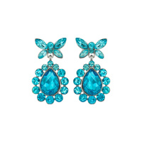 BUTTERFLY TOP GEM CLUSTER EARRING