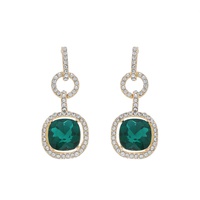 CRYSTAL RHINESTONE LINK DROP EARRINGS