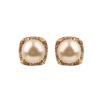 Pearl With Stones Stud Earrings Ewq15Gcr