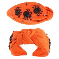 BLACK SPIDER HALLOWEEN KNOTTED HEADBAND