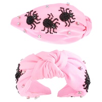 BLACK SPIDER HALLOWEEN KNOTTED HEADBAND