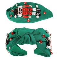 NUTCRACKER JEWELED KNOTTED CHRISTMAS HEADBAND