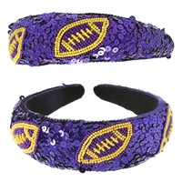 FOOTBALL SEQUINS HEADBAND