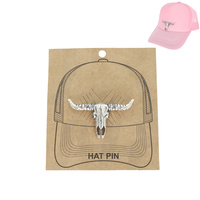 WESTERN STEERHEAD SKULL HEAD HAT PIN