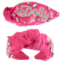WESTERN "DOLLY" EMBROIDERED TOP KNOTTED HEADBAND