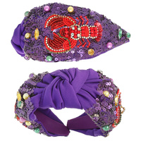 MARDI GRAS THEME JEWELED HEADBAND