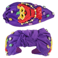 MARDI GRAS THEME JEWELED HEADBAND