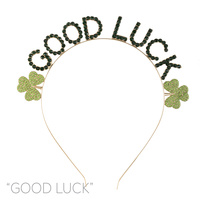 GOOD LUCK RHINESTONE HEADBAND