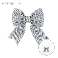 RHINESTONE EMBELLISHED BOW BARRETTE HAIR CLIP