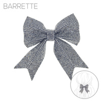 RHINESTONE EMBELLISHED BOW BARRETTE HAIR CLIP