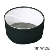 Collapsible Fabric Hat Bag With Clear Vinyl Top And Handle Hatbagbkm
