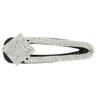 RHINESTONE PAVE DIAMOND SHAPE HAIR CLIP