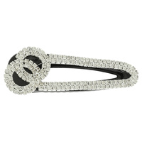 RHINESTONE PAVE INFINITY CIRCLE SHAPE HAIR CLIP