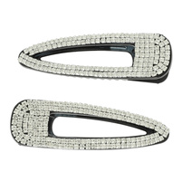 2PC RHINESTONE PAVE HAIR CLIP SET