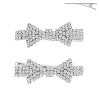 RHINESTONE PAVE BOWTIE ALLIGATOR HAIR CLIP