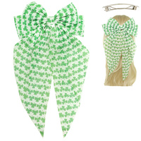 ST. PATRICK THEME BOW BARRETTE HAIR CLIP