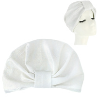 SHIMMERING SEQUIN PRE TIED KNOT PLEATED TURBAN