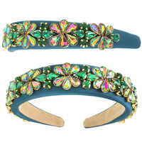 ORNATE FLORAL JEWEL EMBELLISHED HEADBAND