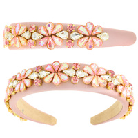 ORNATE FLORAL JEWEL EMBELLISHED HEADBAND