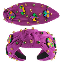 MARDI GRAS THEME JEWELED HEADBAND