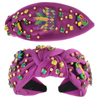 MARDI GRAS THEME JEWELED HEADBAND