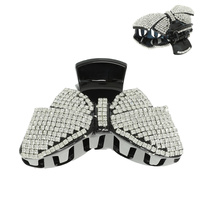 RHINESTONE PAVE BOWTIE PLASTIC HAIR CLAW CLIP