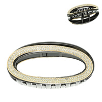 RHINESTONE PAVE OVAL HAIR CLAW CLIP