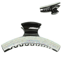 RHINESTONE PAVE CURVED HAIR CLAW CLIP