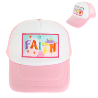 COLORFUL "FAITH" MESH BACKING BASEBALL CAP