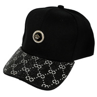 CROWN RHINESTONE EMBELLISHED BASEBALL CAP