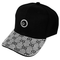 CROWN RHINESTONE EMBELLISHED BASEBALL CAP