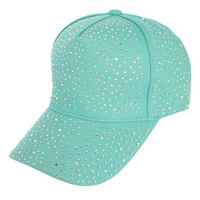 JEWELED CRYSTAL RHINESTONE STUDDED SNAPBACK BASEBALL CAP