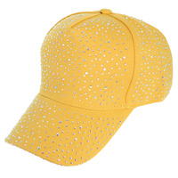 JEWELED CRYSTAL RHINESTONE STUDDED SNAPBACK BASEBALL CAP