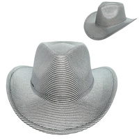 FASHION METALLIC PATTERNED COWBOY HAT