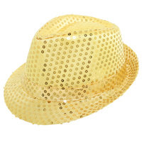 FASHION SEQUIN FEDORA PANAMA HAT