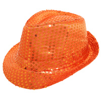 FASHION SEQUIN FEDORA PANAMA HAT