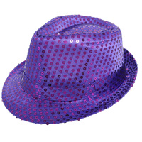 FASHION SEQUIN FEDORA PANAMA HAT