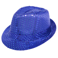 FASHION SEQUIN FEDORA PANAMA HAT