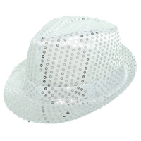 FASHION SEQUIN FEDORA PANAMA HAT