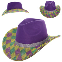 WESTERN RHINESTONE EMBELLISHED COWBOY HAT